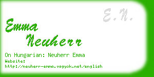 emma neuherr business card